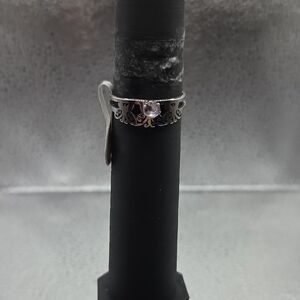 Elegant Silver Filigree Ring SIZE 19 OR 8.5